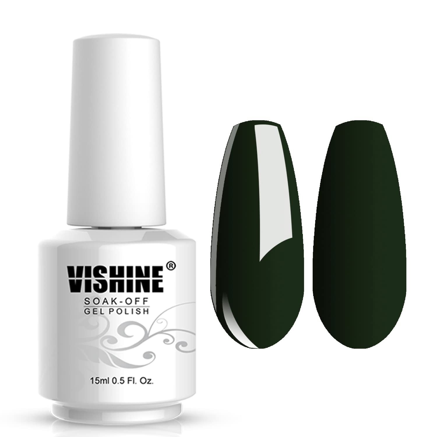 Vishine Gelpolish Professional UV LED Soak Off Varnish Color Gel Nail Polish Manicure Salon Army Green(1436)