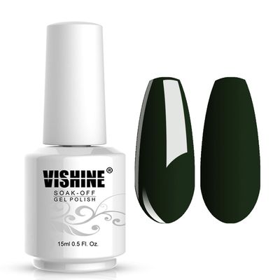 Vishine Gelpolish Professional UV LED Soak Off Varnish Color Gel Nail Polish Manicure Salon Army Green(1436)
