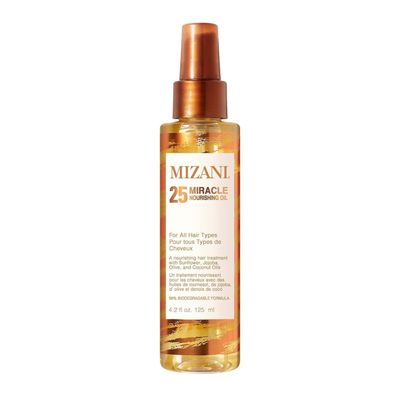 Mizani 25 Miracle Nourishing Hair Oil | Softens and Adds Shine| Lightweight, Nourishing Hair Oil | With Coconut Oil | For All Hair Types | 4.2 Fl. Oz.