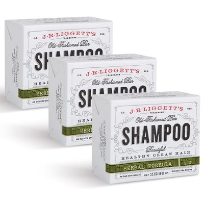 JRLIGGETT&#39;S All-Natural Shampoo Bar, Herbal Formula - Supports Strong and Healthy Hair - Nourish Follicles with Antioxidants and Vitamins - Detergent and Sulfate-Free, Set of 3, 3.5 Ounce Bar