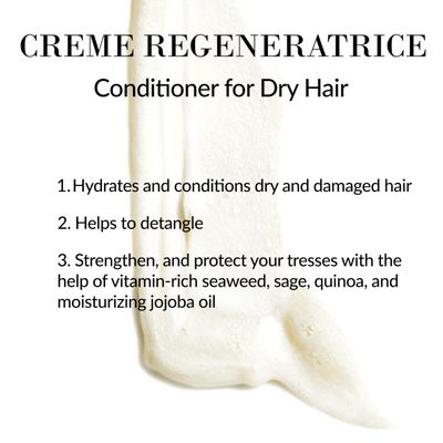 Leonor Greyl Natural Conditioner for Dry and Damaged Hair, Creme Regeneratrice Paris - Detangle, Hydrate, Strengthen &amp; Protection, 3.3 FL Oz