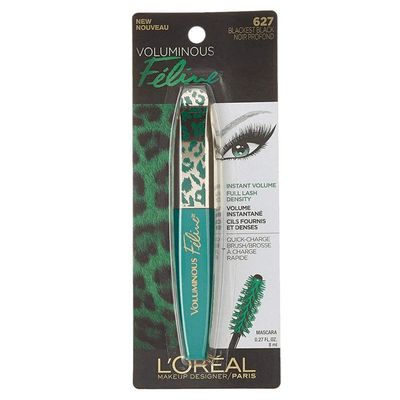 L&#39;Oreal Paris Cosmetics Voluminous Feline Washable Mascara, Blackest Black, 1 Tube