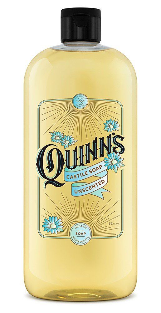 Quinn&#39;s Pure Castile Organic Liquid Soap, 32 ounce (Unscented)