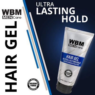 WBM Care Men Styling Hair Gel | Refreshing &amp; Hydrating | for All Hair Types, 5.29 oz