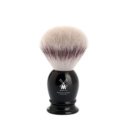 MHLE Classic Silvertip Badger Fiber Brush | High-Grade Black Resin Handle | Luxury Shave Accessory for Men