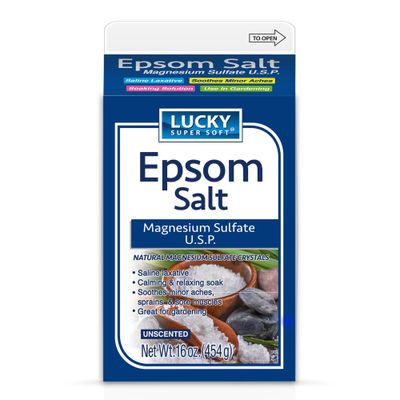 Lucky Super Soft Magnesium Sulfate U.S.P. Epsom Salt, 16 Ounce