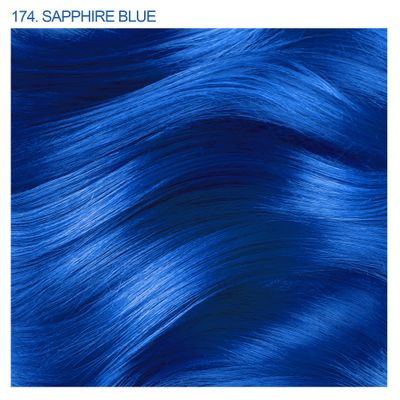 Adore Semi Permanent Hair Color - Vegan and Cruelty-Free Blue Hair Dye - 4 Fl Oz - 174 Sapphire Blue (Pack of 1)