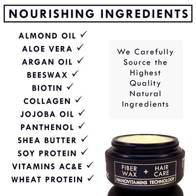 MaxWax Natural Hair Styling Wax With Hair Treatment for Fine Hair. Helps Repair, Thicken, Strengthen, Grow and Protect Hair. Natural Ingredients and Vitamins. Matte and Shine Looks. Women and Men.