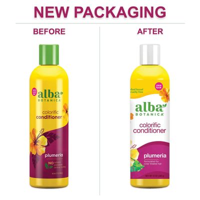 Alba Botanica Colorific Conditioner, Plumeria, 12 Oz (Packaging May Vary)