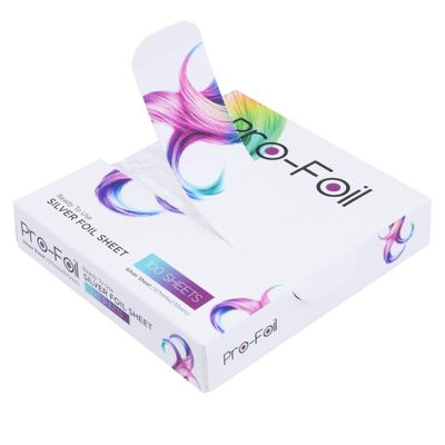 Just Home Pop Up Hair Highlighting Foils | Pre - Cut Aluminium Sheets for Bleaching, Highlighting, Color, Lightening | Ready to Use Silver Sheets | 100 Sheets