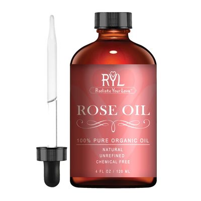 Radiate Your Love Rose Essential Oil, Large 4 Fluid Ounce, 100% Pure Therapeutic Organic Grade, Aromatherapy, Relaxation, Skin Therapy, Perfume &amp; Diffusers