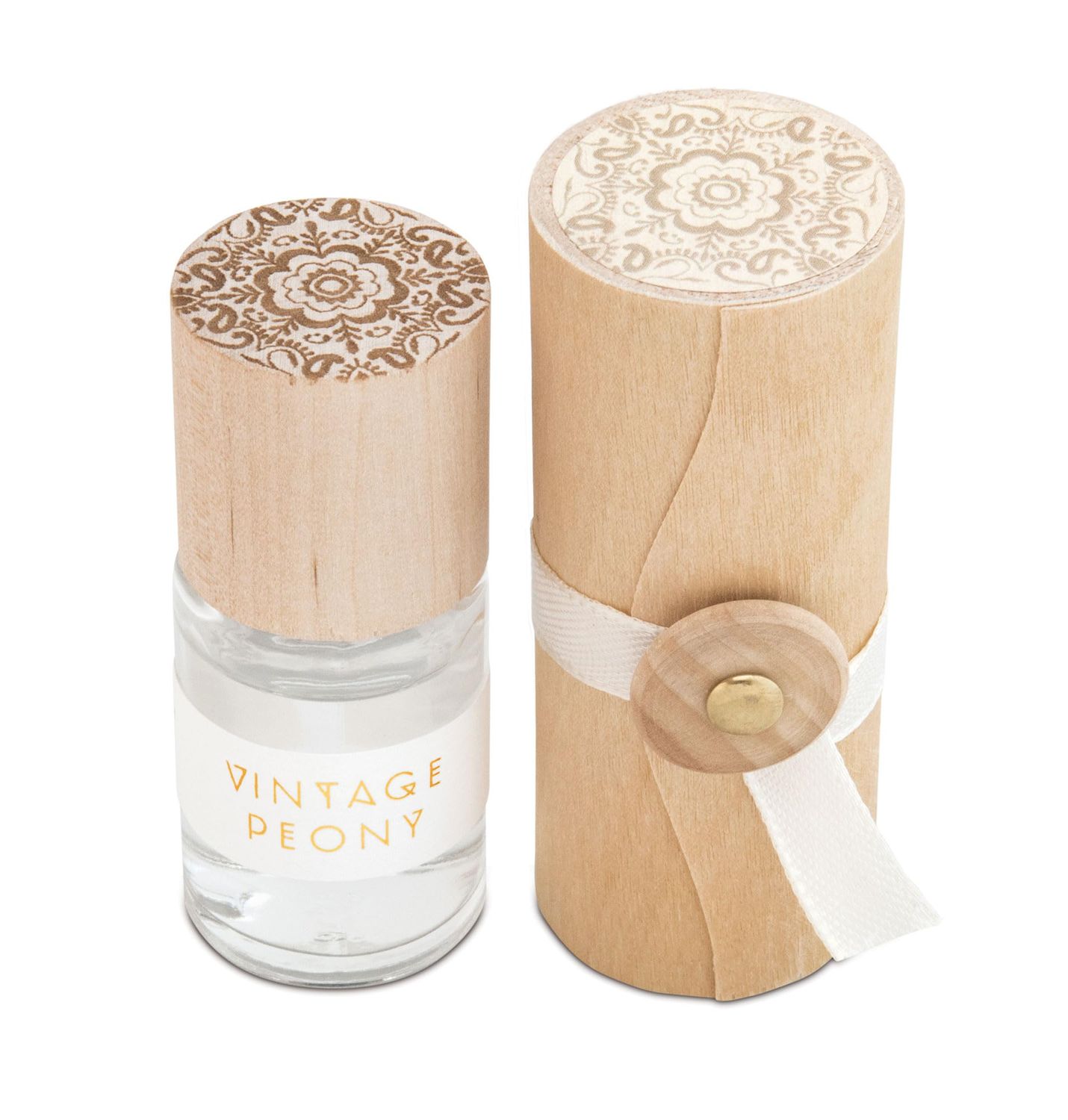 Skeem Print Block Rollerball Perfume - Vintage Peony - Natural Ingredients - Travel Perfume, Mini Perfume Oil (.5 fl oz)
