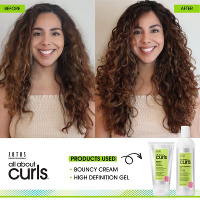 ALL ABOUT CURLS Bouncy Cream Styling | Touchable Soft Definition | Define, Moisturize, De-Frizz | All Curly Hair Types | Vegan & Cruelty Free | Sulfate Free | 5.1 Fl Oz