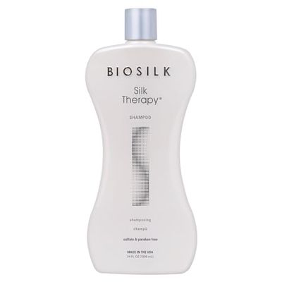 BioSilk Silk Therapy Shampoo, Gentle Hair Cleanser Delivers Healthy &amp; Shiny Hair, Great For All Hair Types, Sulfate, Paraben, &amp; Cruelty-Free, 34 Oz
