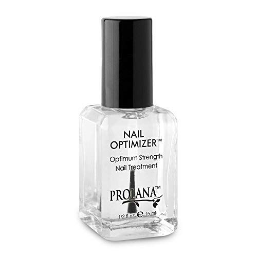 Prolana Nail Optimizer, Extra Strong Nail Strengthener Base Coat for Weak and Damaged Nails, Nail Growth &amp; Prevents Nails from Peeling, Brittle Nails, Stops Slipts, Chips &amp; Strengthens Nails, 0.5 oz