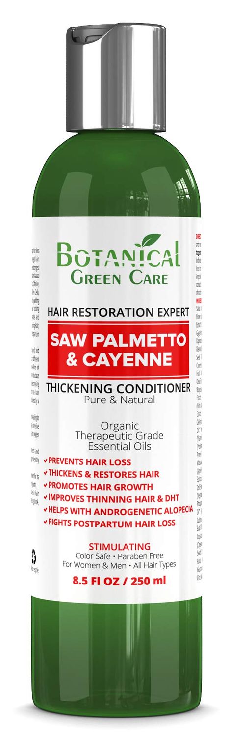 &quot;Saw Palmetto &amp; Cayenne&quot; Hair Growth Anti-Hair Loss CONDITIONER. Alopecia Prevention and DHT Blocker. Doctor Developed