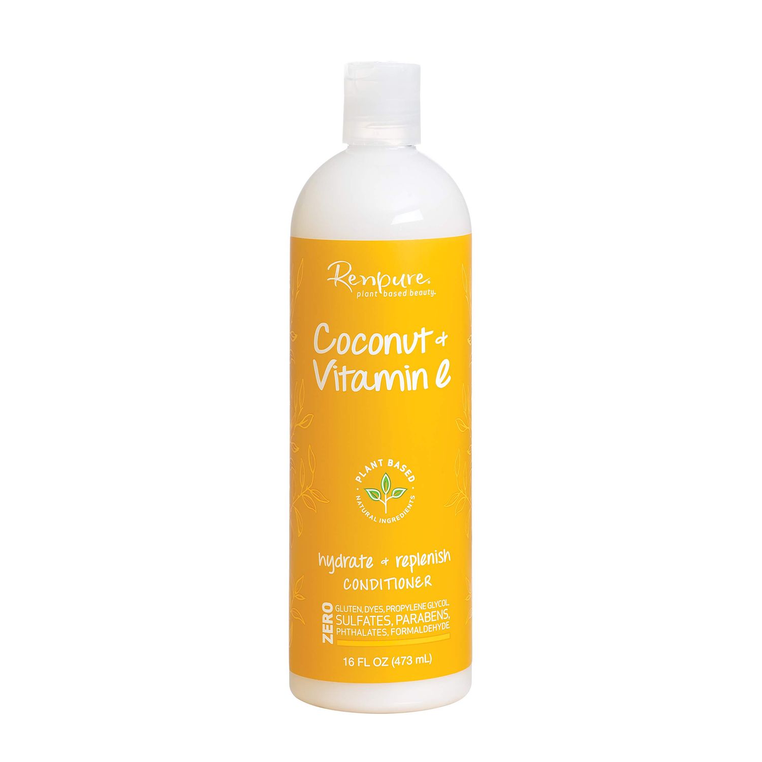 Renpure Plant-Based Beauty Coconut &amp; Vitamin E Hydrate + Replenish Conditioner, 16 Fluid Ounce