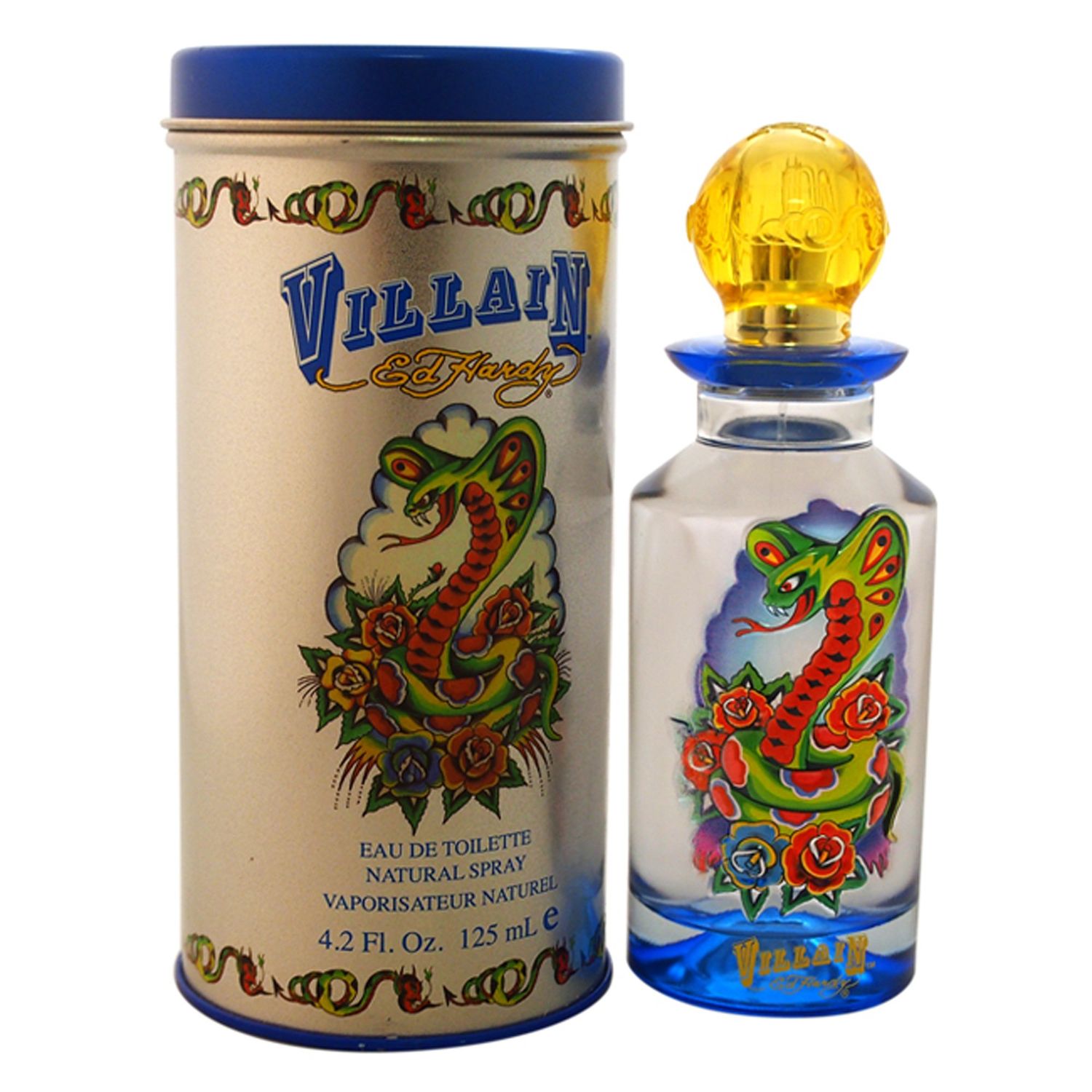 Ed Hardy Villain Eau De Toilette Spray for Men, 4.2 Ounce