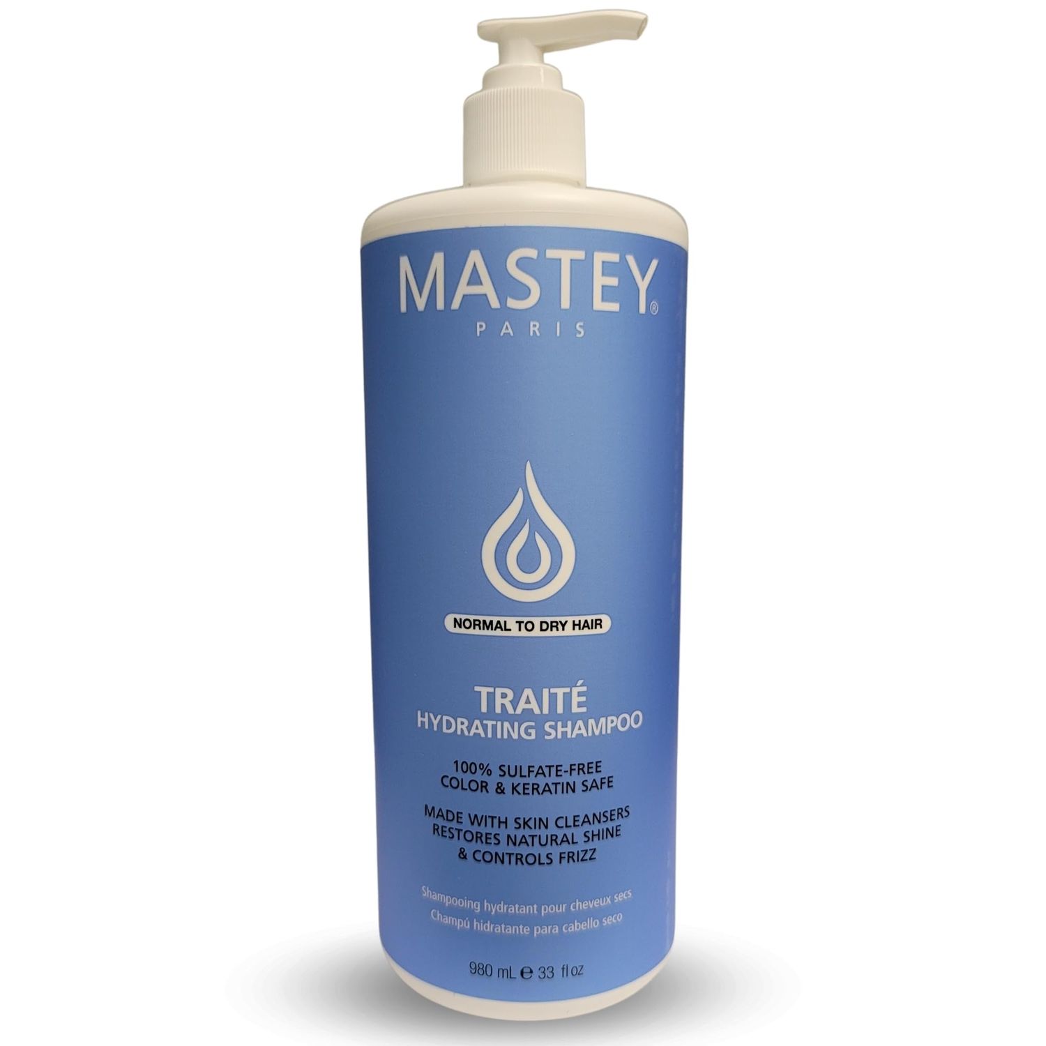 Mastey Paris Professional Cream Hair Care, Sulfate Free, Lipid &amp; Amino Acid Fortified, with UV Blocking Antioxidants - 33 fl oz (Shampoo-1 Count)