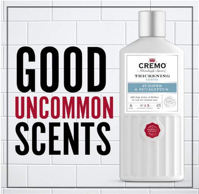 Cremo Barber Grade Juniper &amp; Eucalyptus Thickening Formula for Fine or Thinning Hair, eucalyptus, juniper, eucalyptus, 16 Fl Oz (2-Pack)