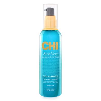 CHI Aloe Vera Oil, Add Strength, Shine &amp; Moisture To Weak Hair, For Curly Hair Types, Sulfate, Paraben, &amp; Cruelty-Free, 3 Oz.
