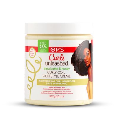 Curls Unleashed Shea Butter &amp; Honey Curly Coil Rich Style Creme 20 Ounces