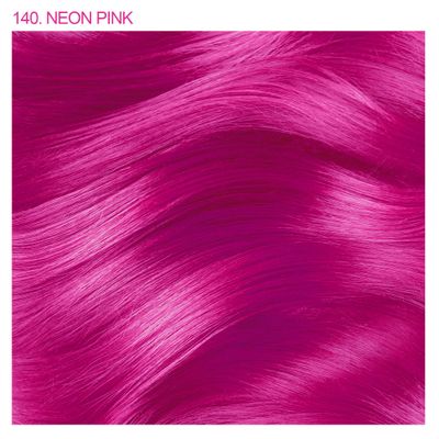 Adore Semi Permanent Hair Color - Vegan and Cruelty-Free Pink Hair Dye - 4 Fl Oz - 140 Neon Pink (Pack of 2)