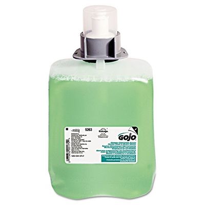 GOJO Green Certified Foam Hand, Hair &amp; Body Wash, Cucumber Melon Scent, 2000 mL Refill FMX-20 Push-Style Dispenser (Pack of 2) - 5263-02