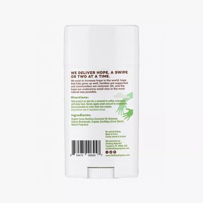 Natural Organic Deodorant Stick with Cedar and Eucalyptus, Coconut Oil and Beeswax, Aluminum Free Deodorant by Stinkbug Naturals, 2.1 Ounce