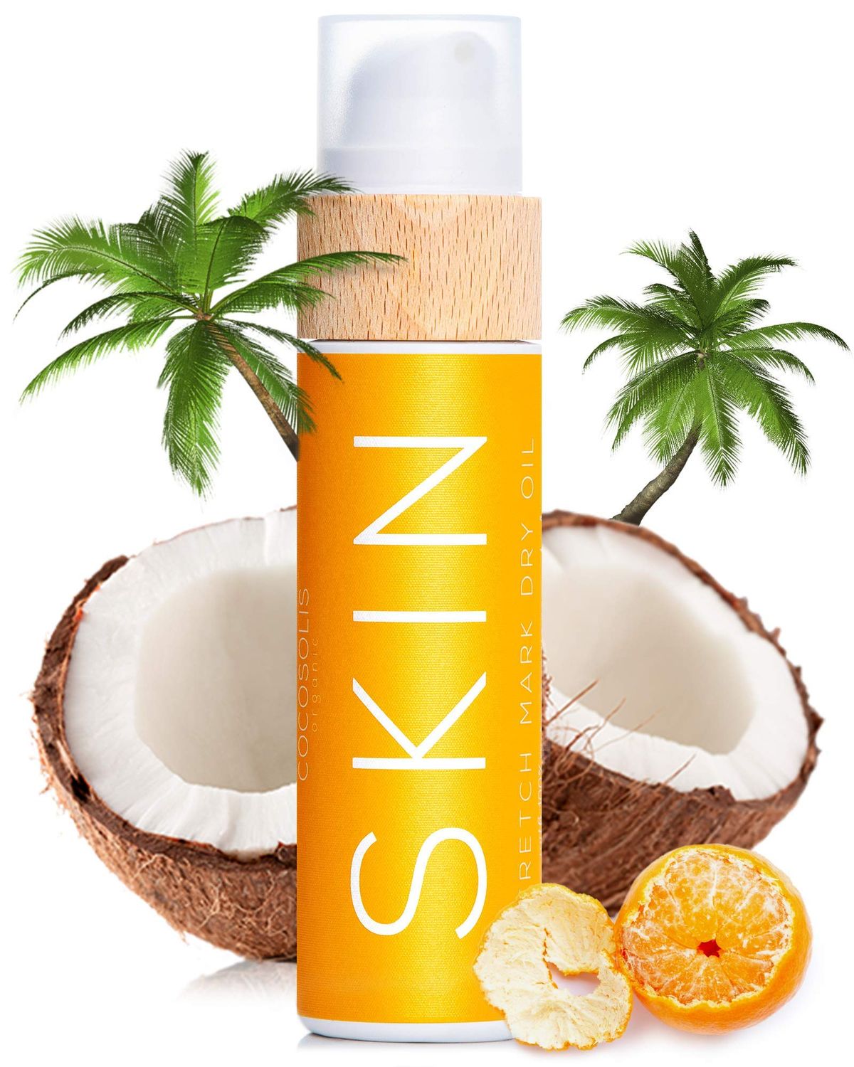 COCOSOLIS SKIN Stretch Mark Dry Oil | Organic Anti Stretch Mark Oil for Pregnancy | Natural Oils + Vitamin E | Rebuilds Skin`s Collagen (110 ml)