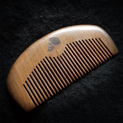 Long Face Gentleman Beard and Mustache Wood Comb, Perfect for Balms and Oils, Anti-Static, Pocket Size for all types of Beards.