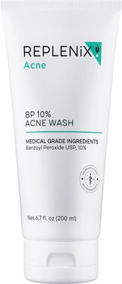 Replenix 10% Benzoyl Peroxide Wash, Advanced Acne Cleanser for Face and Body, 6.7 oz.