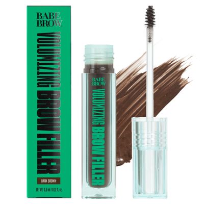 Babe Original Volumizing Eyebrow Filler For Thicker Brows - Tinted Brow Gel with Peptides &amp; Biotin, Smudge Resistant Brow Mascara, Dark Brown