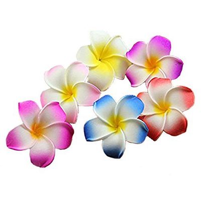 Calcifer 30pcs 1.97&#39;&#39;Hawaii Hawaiian Plumeria Flower Clips Bridal Wedding Party Beach Hair Clips