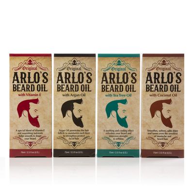 Arlo&#39;s Beard Oil Includes - Argan Tea Tree Vitamin E and Coconut (4 Pack)