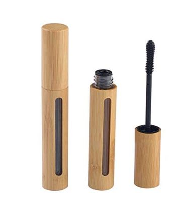 2Pcs 6ml Bamboo Mascara Tube Bottles Refillable Empty Eyelash Container Vials with Eyelash Wand and Plug for Eyelash Growth Oil DIY Mascara Travel Bottles Makeup Beauty Tools