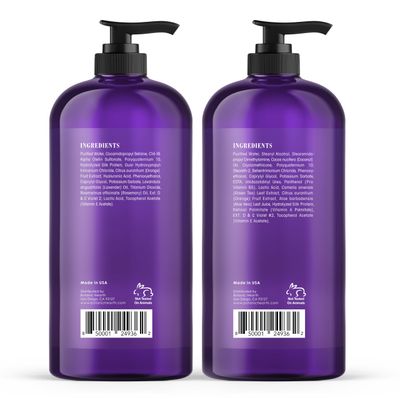 BOTANIC HEARTH Purple Shampoo and Conditioner Set - for All Shades of Blonde, Silver and Gray Hair - Enhances Highlights - Sulfate Free, Paraben Free, 16 fl oz each