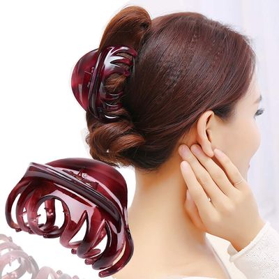 Fashion & Lifestyle 3 Pack 4-inch Large Hair Claws Jaw Clips for Women and Girls - Pretty Strong Clamp Non-Slip Barrettes Hair Updo Grips Bath Accessories for Thick Hair
