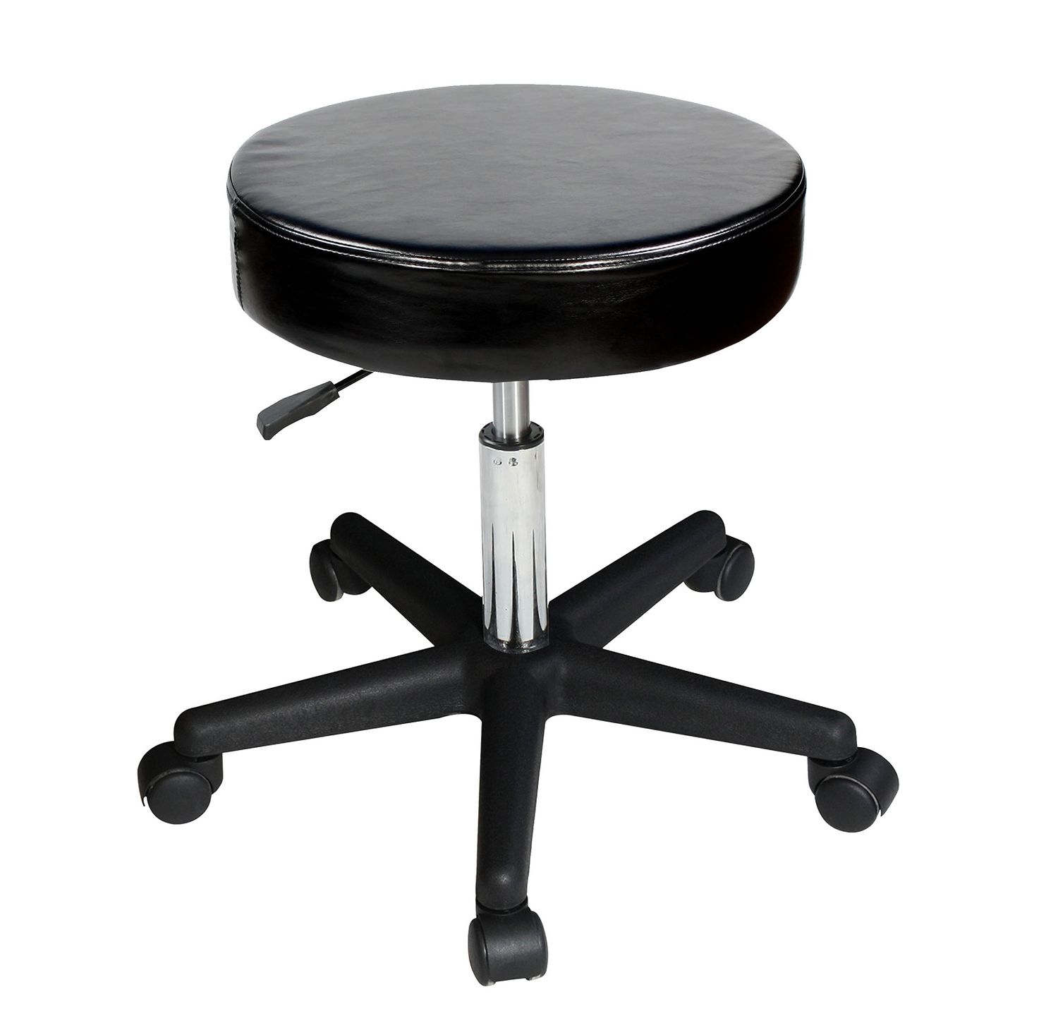 Master Massage Beauty Rolling Swivel Hydraulic Stool, Black Luster