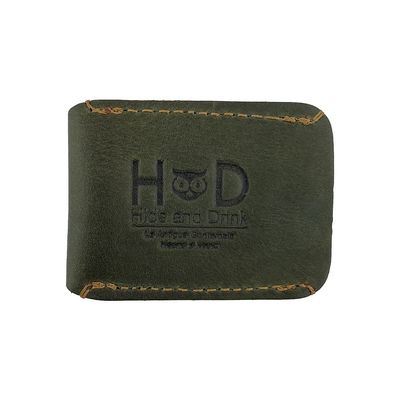 Hide &amp; Drink, Leather Double Edge Safety Razor Head Protective Sheath, Shaving Travel Cover Handmade (Dark Jade)