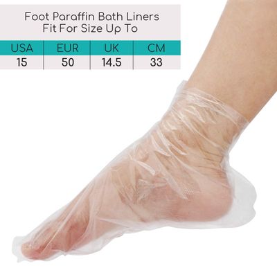 Segbeauty Paraffin Baths Liners for Feet, 200 Counts Thermal Foot Liners, Foot Covers with 200 Stickers for Snug Closure, Wax Bath Foot Bags for Paraffin Wax Machine Large