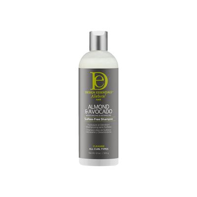 Design Essentials Natural Almond &amp; Avocado Moisturizing &amp; Detangling Sulfate-Free Shampoo, 12 Ounce