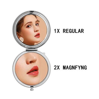 Unique Travel Pocket Mirror Birthday Gifts for Women Wife Girlfriend Daughter Sister Engraved Gift Ideas for Mothers Day Anniversary Valentines (To My Wife(2.6in)), Silver)