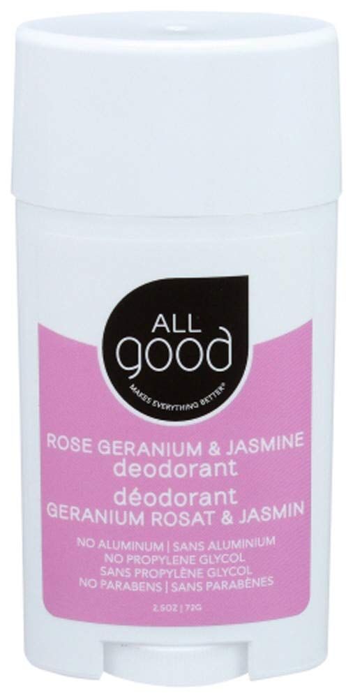 All Good Aluminum Free Deodorant Stick - Natural Deodorant w/Shea Butter &amp; Aloe Vera, Bio-Active Formula, Vegan, Underarm Odor Protection for Men &amp; Women (Rose Geranium &amp; Jasmine)