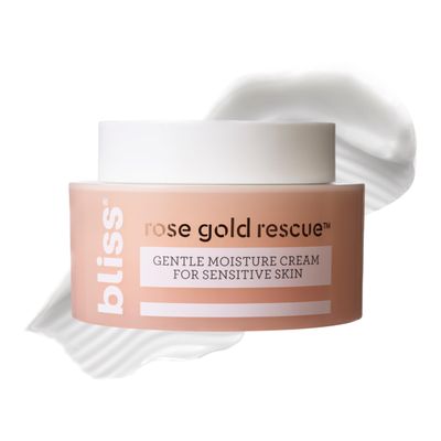 Bliss Rose Gold Rescue Gentle Moisturizer for Sensitive Skin | Fragrance-Free, Calming Daily Hydration with Rose Water &amp; Colloidal Gold| 1.7 oz