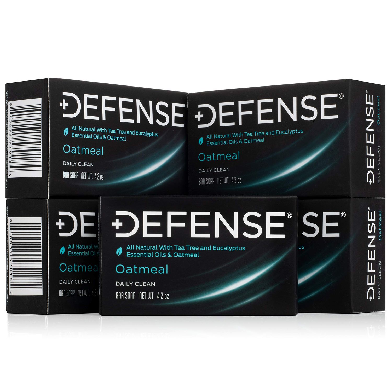 Defense Soap 5pk All Natural Oatmeal Bar Soap for Men | Made by Wrestlers with Tea Tree Oil &amp; Eucalyptus Oil to Promote Healthy Skin