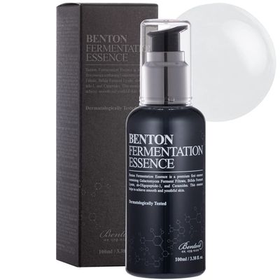 BENTON Fermentation Essence (100ml) - Galactomyces Ferment Filtrate &amp; Bifida Skin Fiirming &amp; Vitalizing Essence, Anti-Wrinkle, Hydrating, for Dull &amp; Dry Skin