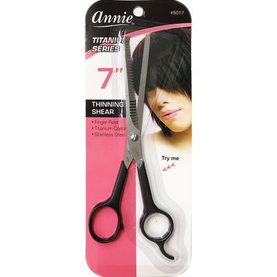 Annie 7&quot; Thinning Shear Titanium Stainless Steel Hair Scissors #5017