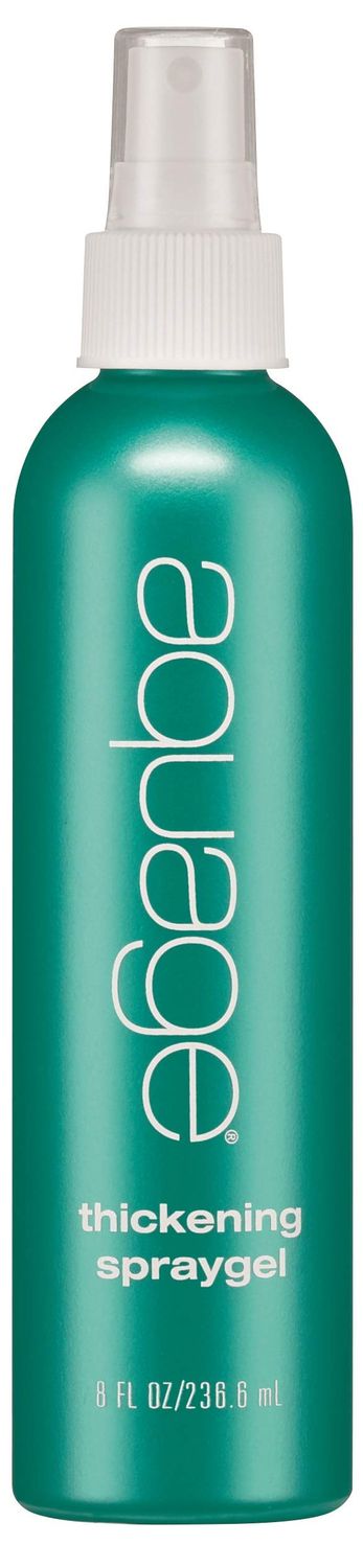 AQUAGE Thickening Spraygel, Firm-Hold Styling Spray with Ultraflex Polymer Technology, Thickens &amp; Strengthens Fine, Thin Hair That Lacks Body &amp; Vitality, 8 Fl Oz