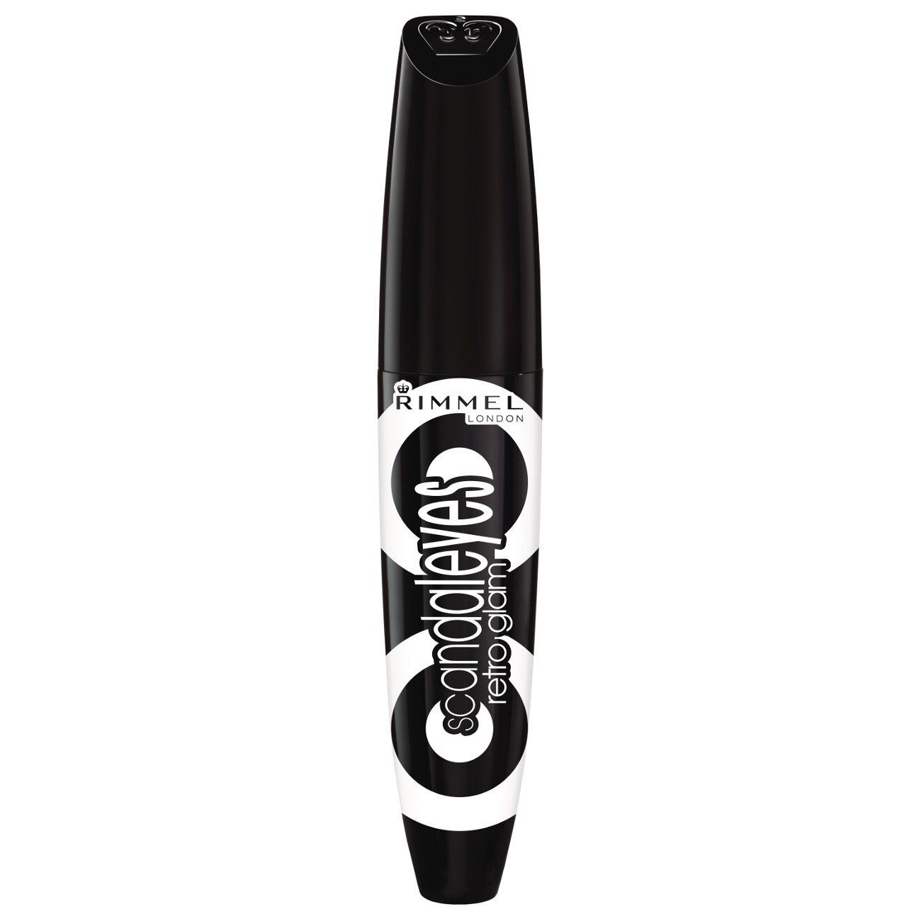 Rimmel London Scandaleyes Retro Glam Mascara, Volumizing, Plumps Lashes, No Clumps, 001, Anime Blue Carded, 0.4oz